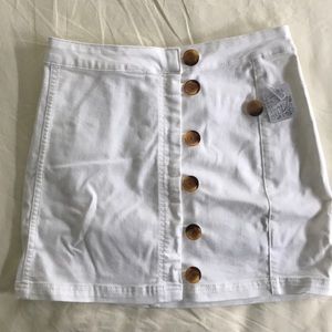 White button down skirt
